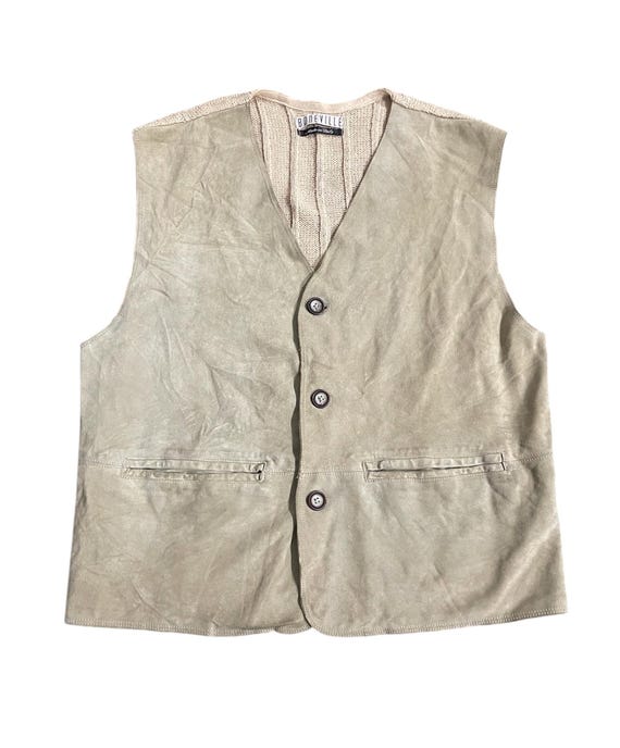 Vintage Boneville Cp Company Leather Knit Vest - Etsy