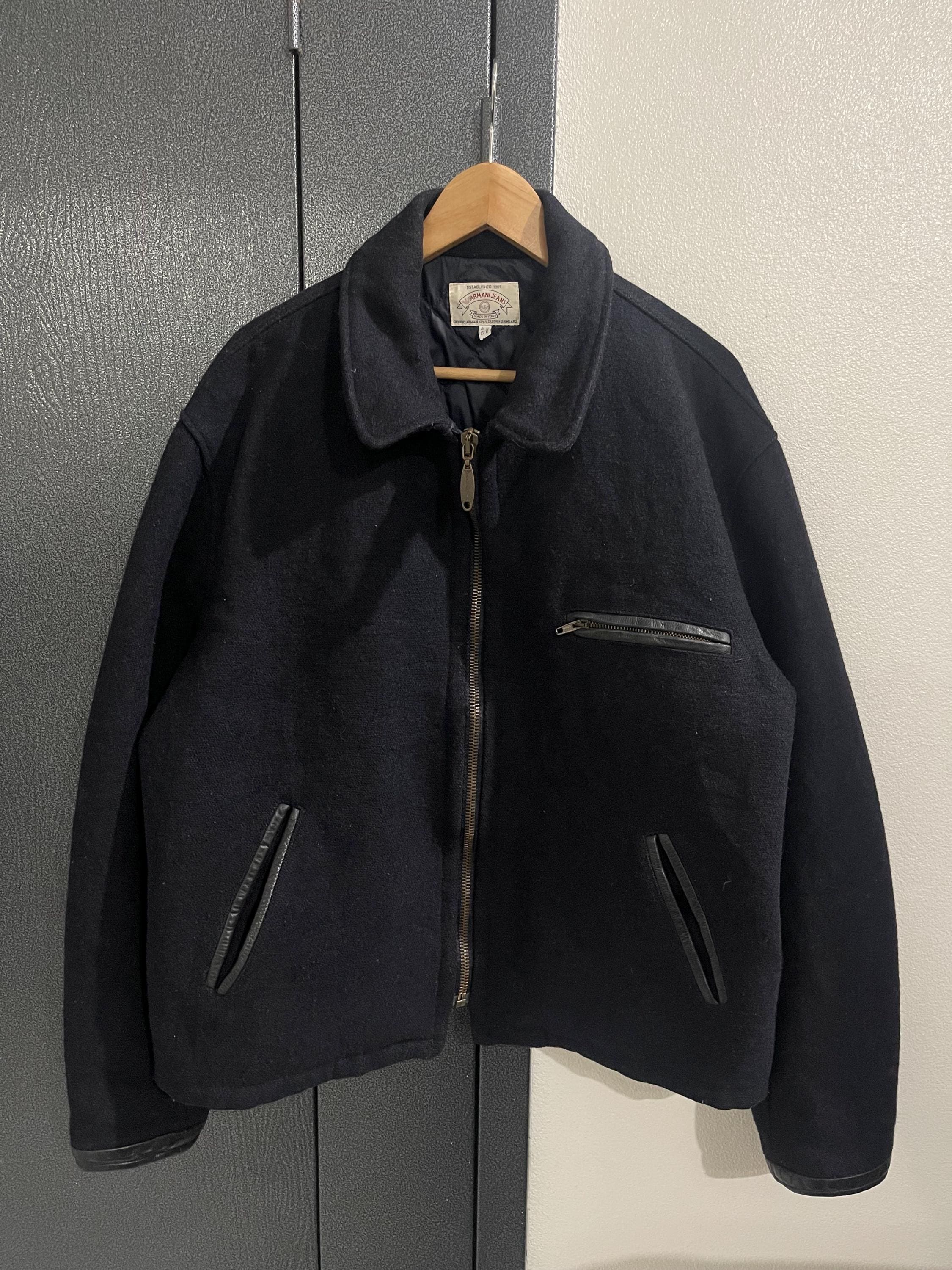 パンツ 90s Armani Jeans overall LAMPO ZIP Vintage Armani Jeans Giorgio Armani Zip Lampo Jacket - Etsy