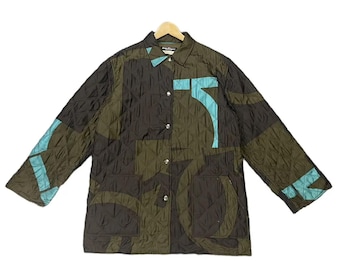 ジャケット・アウター 90s Salvatore Ferragamo silk coat Vintage Salvatore Ferragamo Silk Quilted Jacket Italian Designer