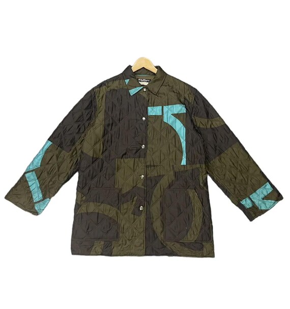Vintage Salvatore Ferragamo Quilted Silk Jacket - Etsy