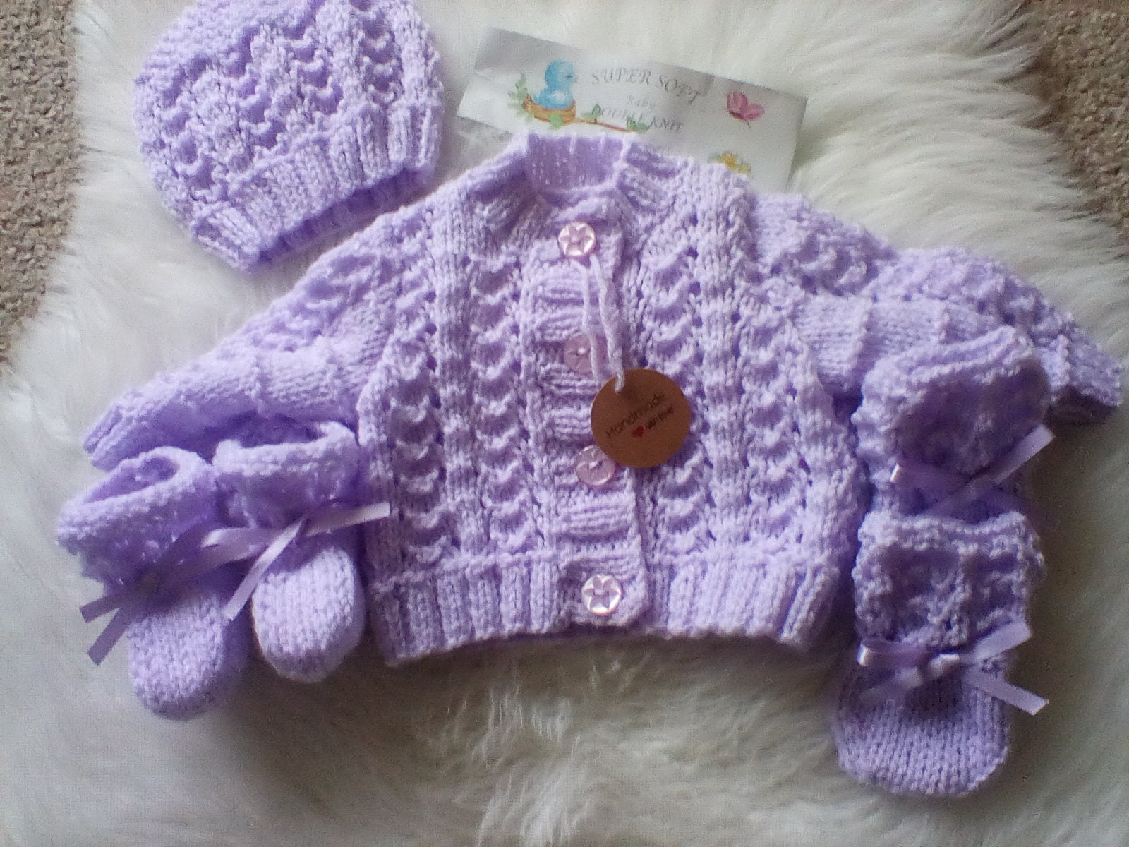 Lilac cardigan baby girl hotsell