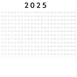 yearly 2025 Calendar , Poster , editable ( ai , pdf , svg , eps , png , jpg , eps )