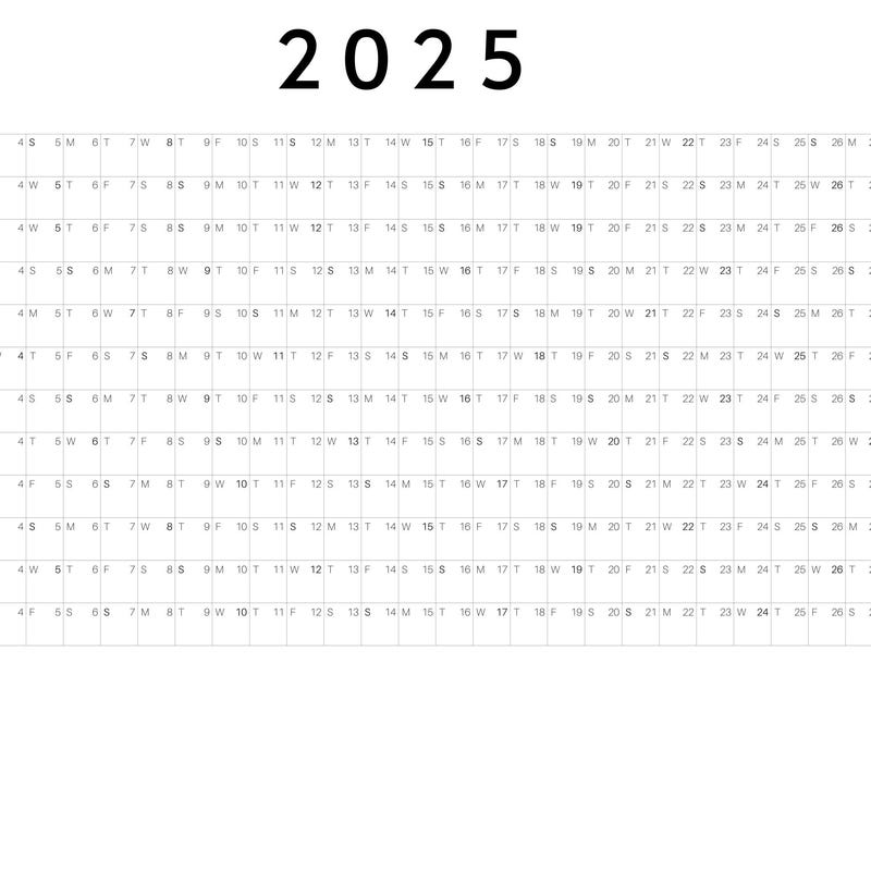 2025 Calendar Poster Etsy