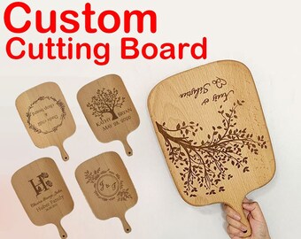 Tabla de cortar de madera personalizada Logotipo de imagen personalizado Tabla de cortar texto Tabla de servir paleta Tabla de servir charcutería de queso personalizada AU