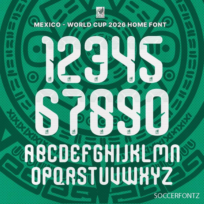 Mx 2024 Lettering World Typography 2026 Mexico | Vector Font SVG Eps Ttf Ot - Etsy