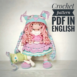 Patrón muñeca amigurumi crochet Ariella, patrón muñeca amigurumi crochet, amigurumi crochet, patrón muñeca crochet, muñeca amigurumi