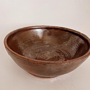 Dark Brown Studio Pottery Bowl