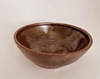 Dark Brown Studio Pottery Bowl
