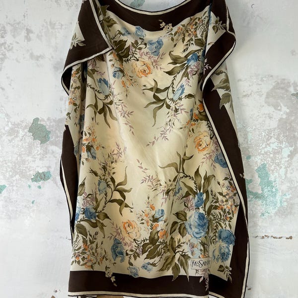 Yves Saint Laurent Ysl Vintage Seidentuch Floral