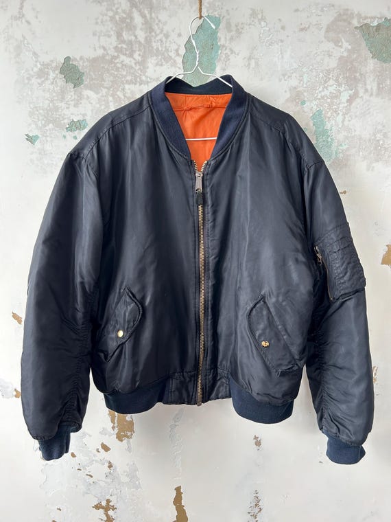 Vintage Mens Jacket Reversible Ma 1 Flyers Bomber Size XL Usa