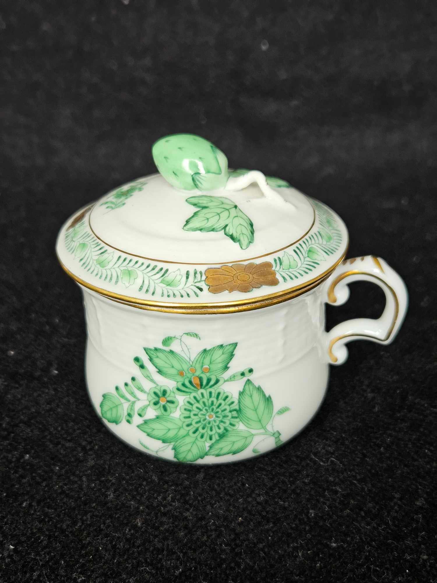 Herend Porcelain Lidded Cup, Herend Hungary Porcelain Pot De