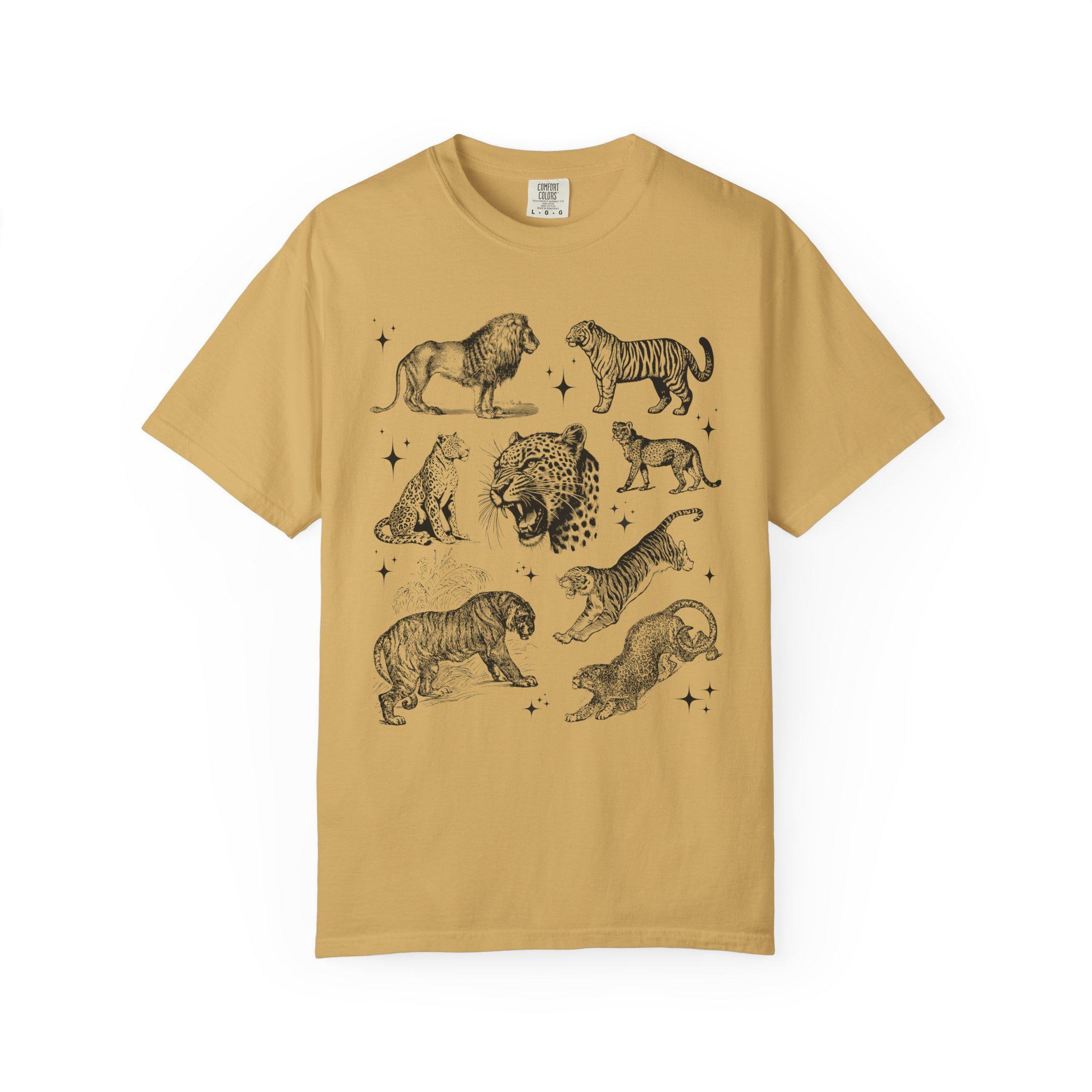 ビッグキャッツTシャツ トラ ライオン ヒョウ シャツ レトロ 90年代 