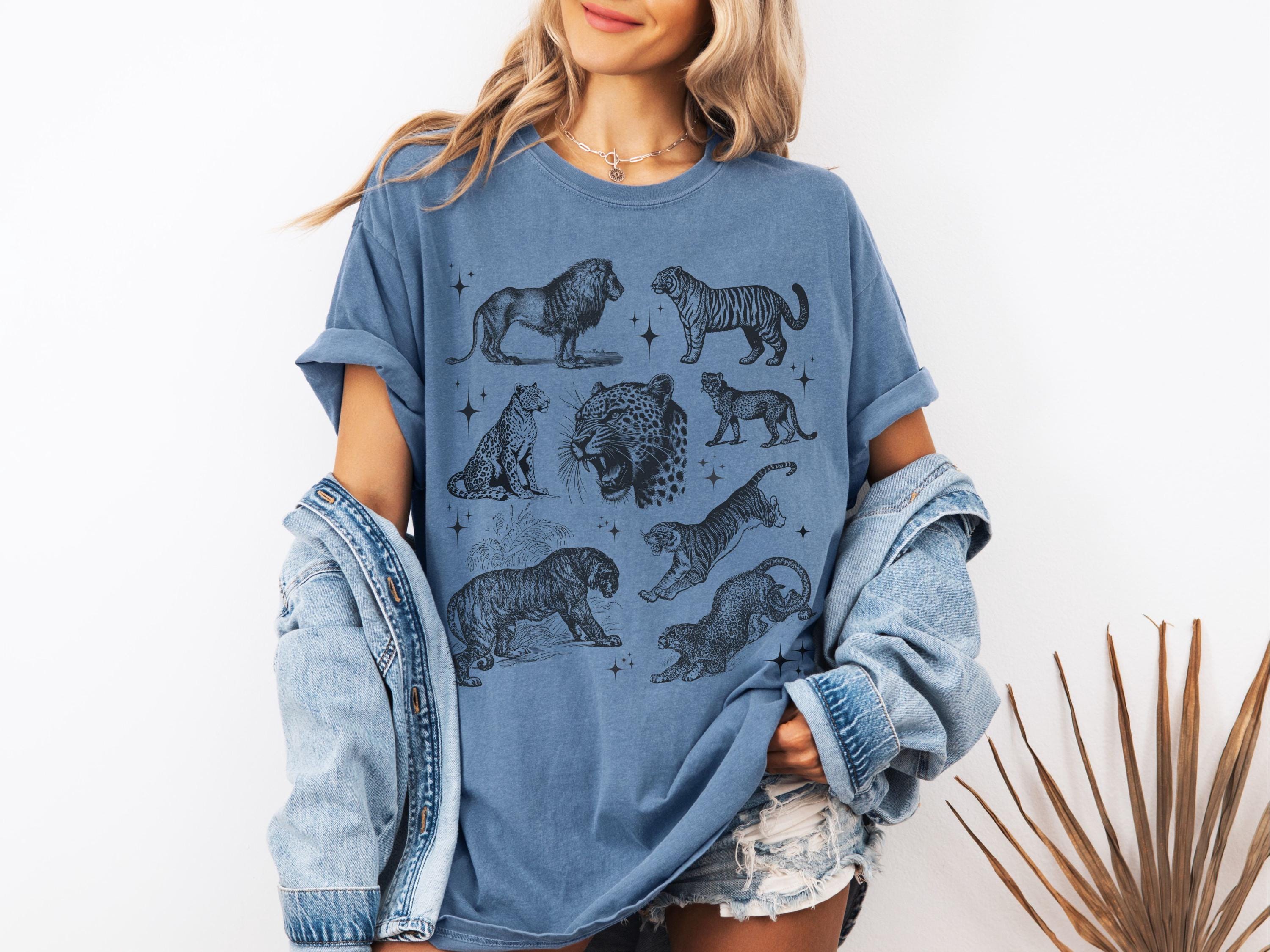 ビッグキャッツTシャツ トラ ライオン ヒョウ シャツ レトロ 90年代 