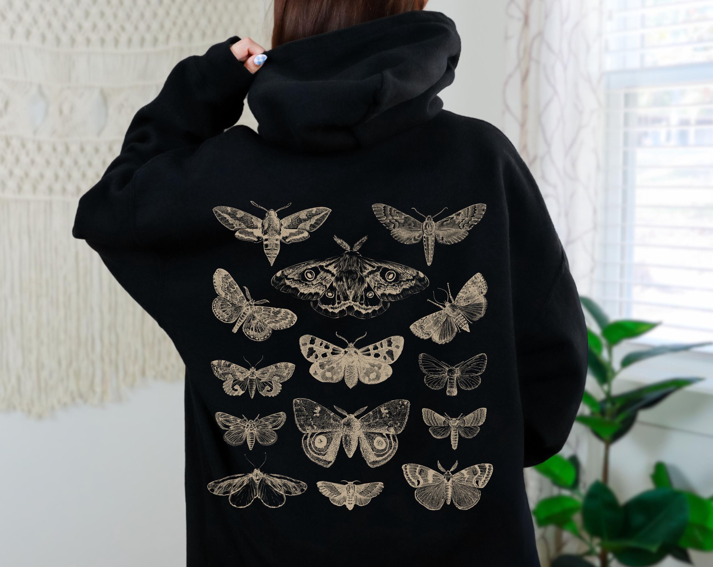 Urban Backwoods Moth Graphic Sweatshirt - Pullover Sweater, Unisex Regular Fit