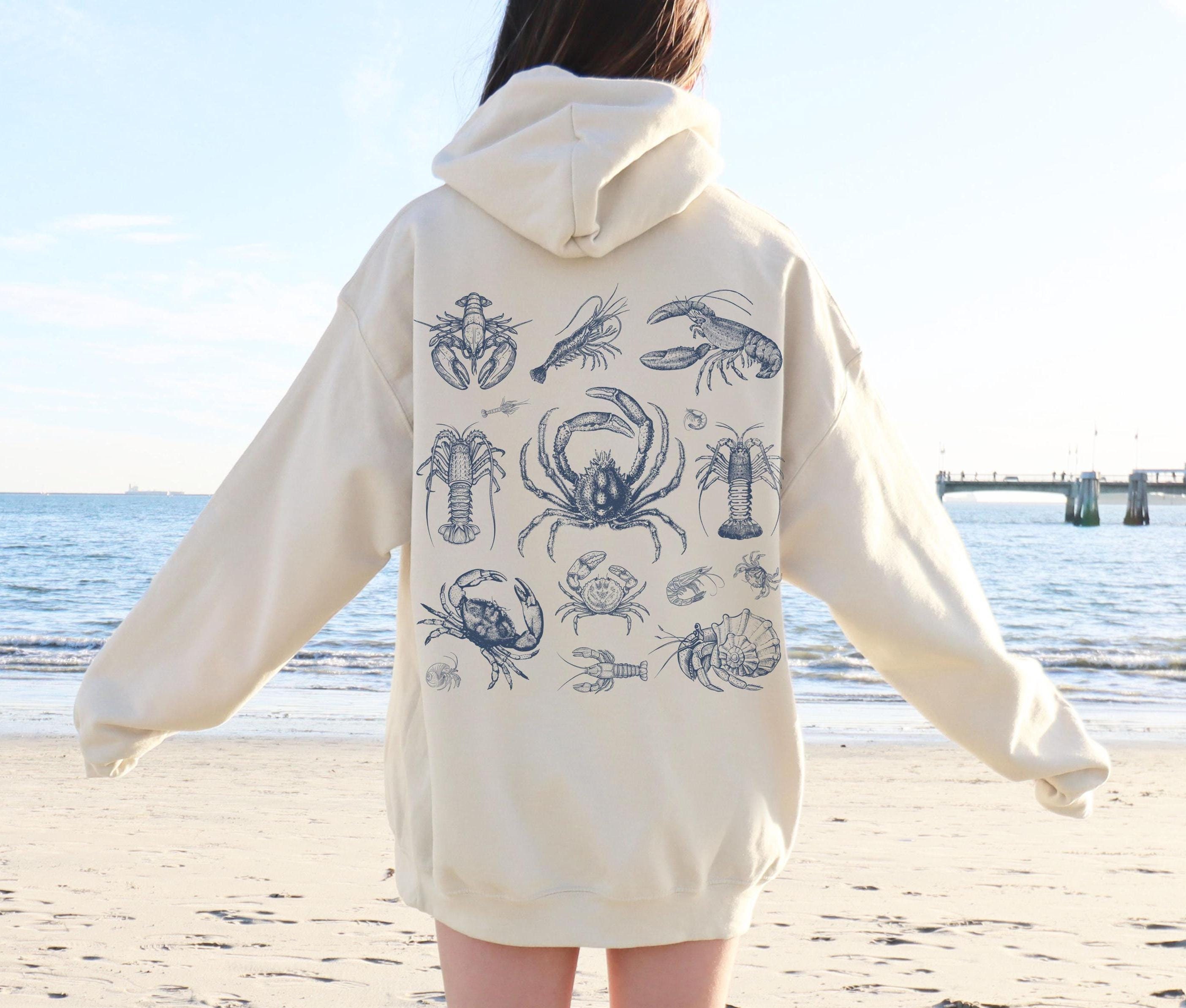 Crabs and Lobsters Hoodie Crustaceancore Hooded Sweatshirt