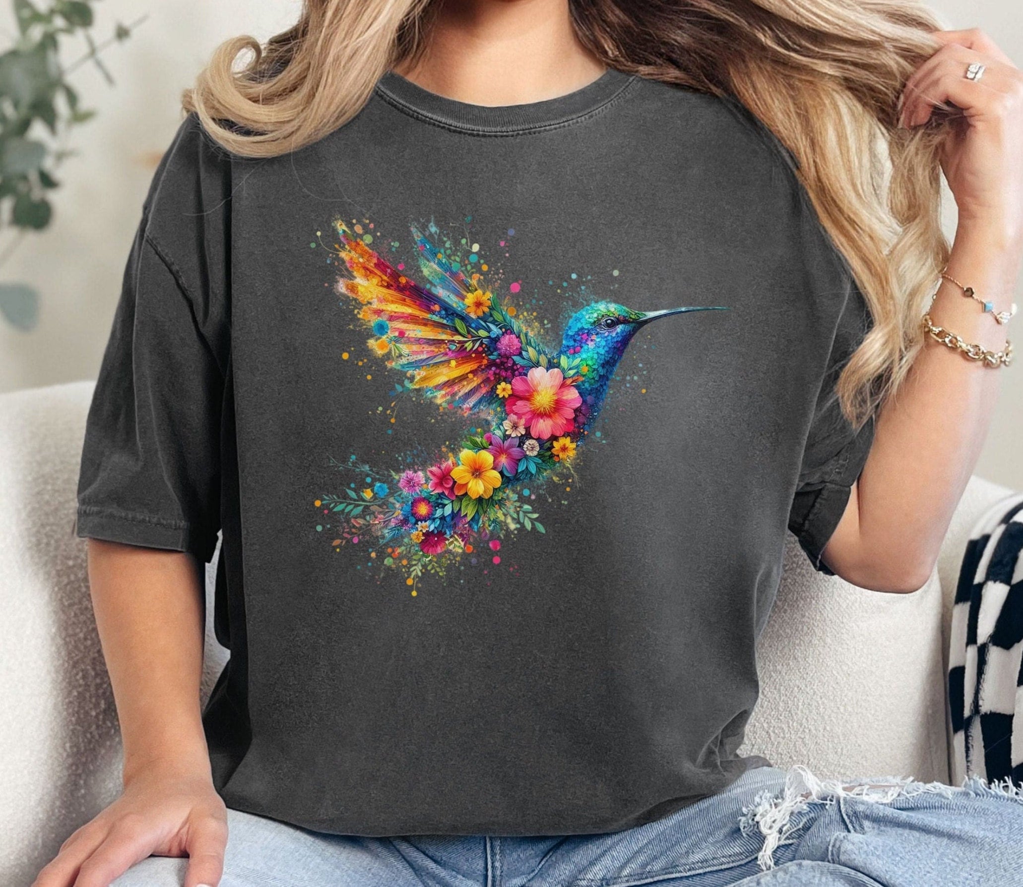 Maglietta in cotone con fiori di pruno Shop