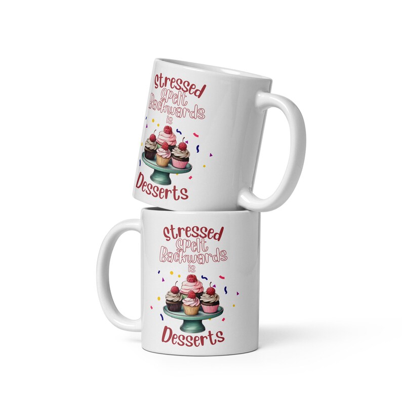 Funny Cupcake Mug for Coffee Stress Relief Mug Cute Gift for Dessert