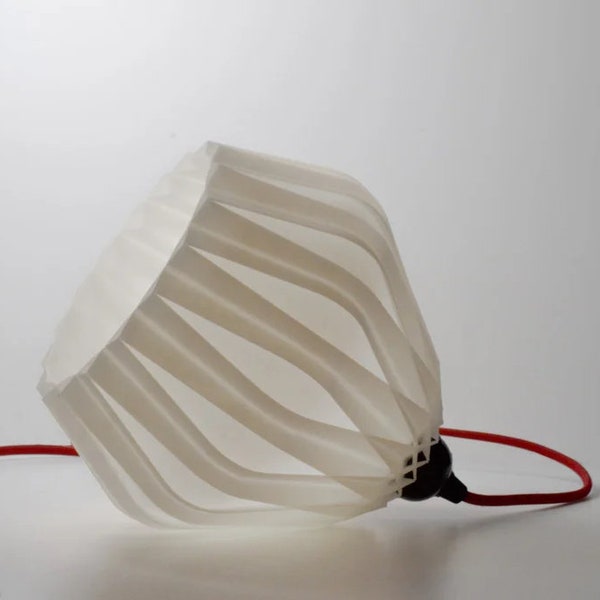 3D printed origami-style lamp shade