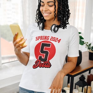 Custom Delta Sigma Theta Retro Line Tee, DST Sorority T-shirt Gift, DST Crossing Tshirt