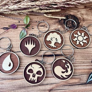 Porte-clés en bois Manas Magic l’Assemblée - Magic the Gathering - MTG