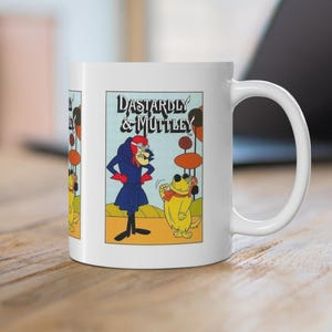 Dastardly & Muttley Coffee Cups, Retro Cartoon Dog Lover Mugs, Fun Gift Idea, 11oz , Nostalgic Kitchen Decor, Birthday Present
