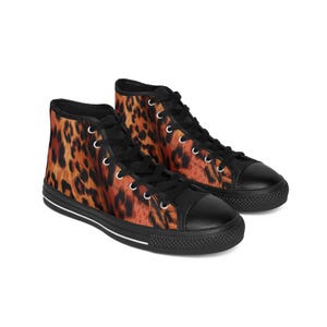 Leopard Print High Top Sneakers: Men&#39;s Fashion Trainers