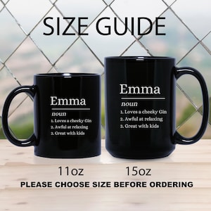 Emma-Noun schwarze Tasse
