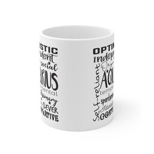 Wassermann Sternzeichen Sternzeichen Tasse - 11 Unzen, Astrologie Kaffeetasse Horoskop Teetasse, Konstellation Geburtstagsgeschenk, himmlische Trink ware