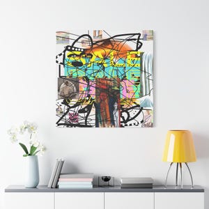 Canvas Print, Op Art Confusion Wall Art, Modern Home Decor, Abstract Canvas Art, Optical Illusion Painting, Geometric Artwork