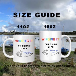 Winging it through Life Ceramic Mug, Motivational Coffee Cup, Inspirational Quote Tea Mug, Positive Affirmation Drinkware, Funny Gift for