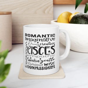 Pisces Zodiac Mug, Astrology Coffee Cup, Horoscope Tea Mug, Constellation Drinkware, Birthday Gift for Pisces