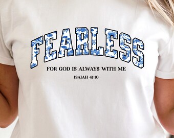 Fearless for god is always with me PNG, Jesus PNG, toile de jouy christian png, chinoiserie christian download, floral christian Design