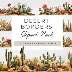 Imágenes Prediseñadas de fronteras del desierto, imágenes prediseñadas del paisaje del desierto PNG, gráficos de imágenes prediseñadas del desierto, imágenes prediseñadas de cactus, imágenes prediseñadas occidentales, gráficos de imágenes prediseñadas del salvaje oeste