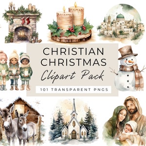 Christliche Weihnachtscliparts, Religiöse Weihnachten PNG, Weihnachtsgeschichte Clipart, Krippe Aquarell png Clipart, Heilige Familie Clipart