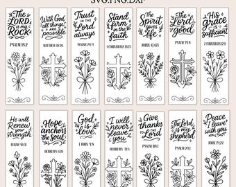 Christian Bookmarks SVG PNG bundle, Christian Bookmark cut file svg, Printable Christian Bookmark svg png,Religious Bookmarks svg png bundle
