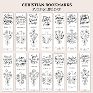 Christian Bookmarks SVG PNG bundle, Christian Bookmark cut file svg, Printable Christian Bookmark svg png,Religious Bookmarks svg png bundle
