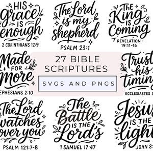 Bible Scripture SVGs PNGs,Minimal Christian Quote svg bundle,Jesus Svg,Bible Print,Religious Quotes,Bible Verse Svg Png,Cut Files Cricut DXF