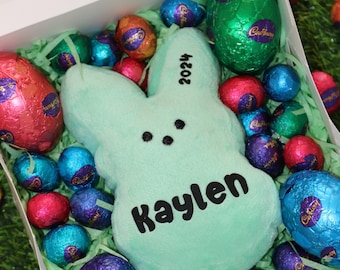 Easter bunny personalised plush gift box hamper for kids