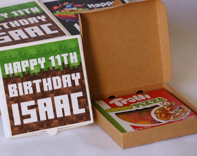 Mini Pizza Box -Minecraft Gaming Theme