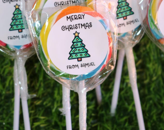 Christmas Lollipops Class Gifts Secret Santa Kris Kringle PERSONALISED