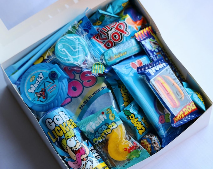 True blue lolly box