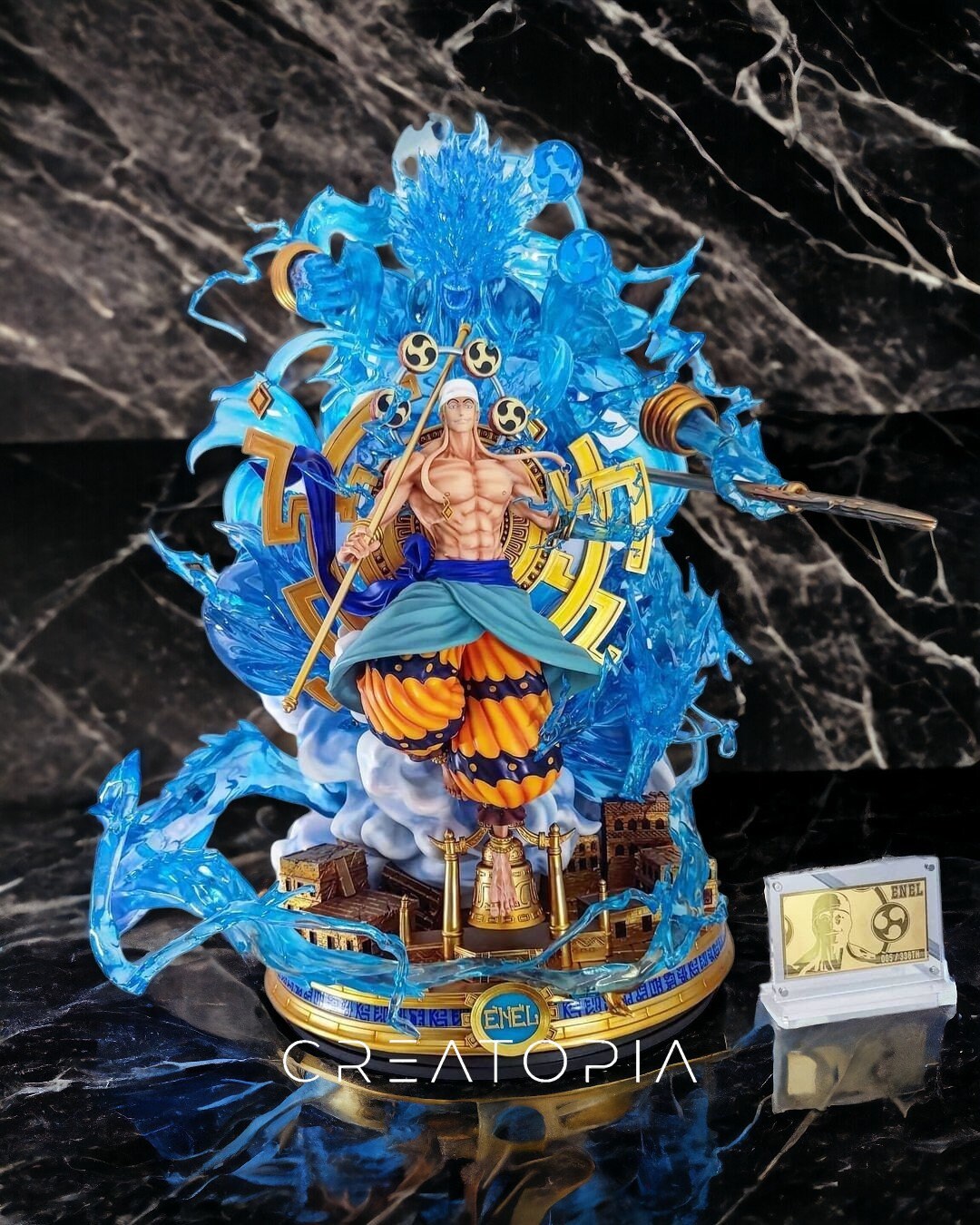 One Piece Enel Diorama 3d Printable Stl Files One Piece Kami Enel