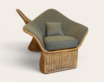 Vintage McGuire Rattan Lounge Chairs Pair. Shipping Not Free