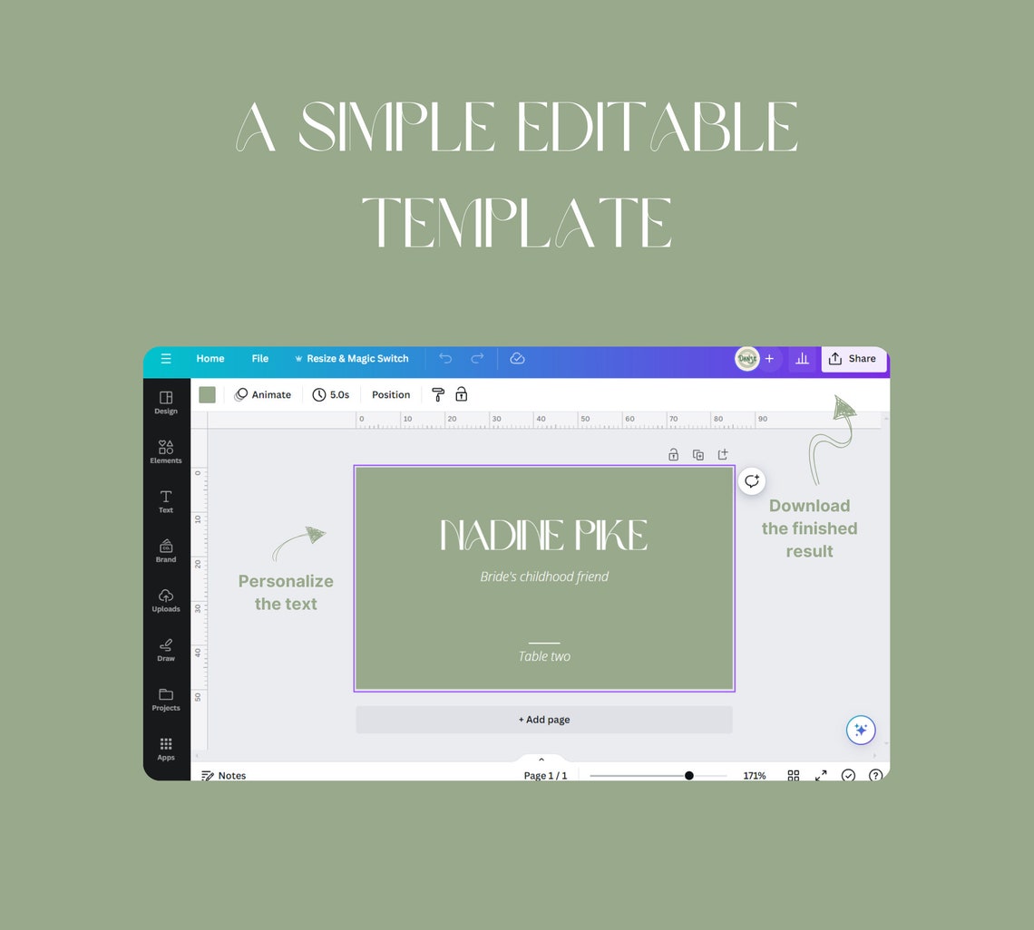 Avery 5302 Template Wedding Place Card Template Template Canva Wedding