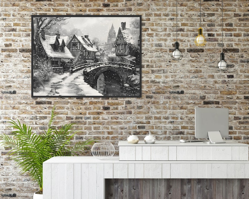 Christmas Art Large Canvas for Office Wall Painting for Office Art Wall