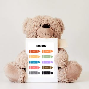 Colors Chart Printable – Crayon Color Names Poster for Kids – Nursery & Classroom Wall Art – Educational Learning Decor – Digital Download