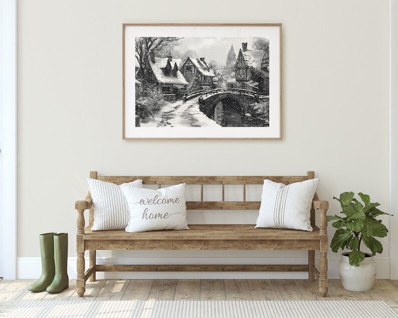 Christmas Art Large Canvas for Office Wall Painting for Office Art Wall