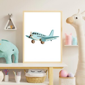 Baby Nursery Planes Wall Art for New Mom Shower Gift Baby Boy Transportation Prints Vintage Decor Painting for Playroom Classic Car Prints