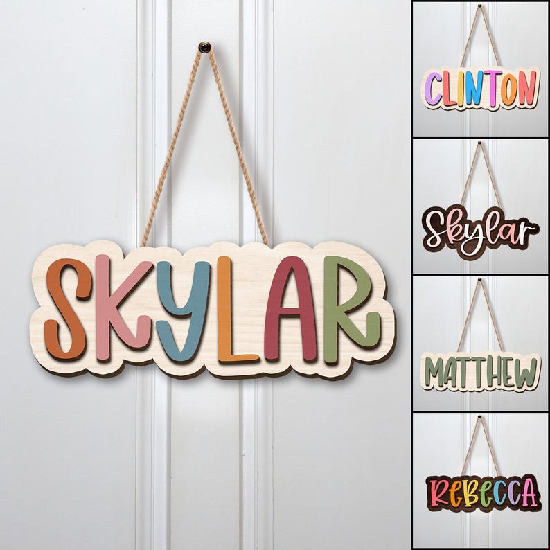Personalized Kids Room Door Sign: Custom Name Nursery Decor - Etsy