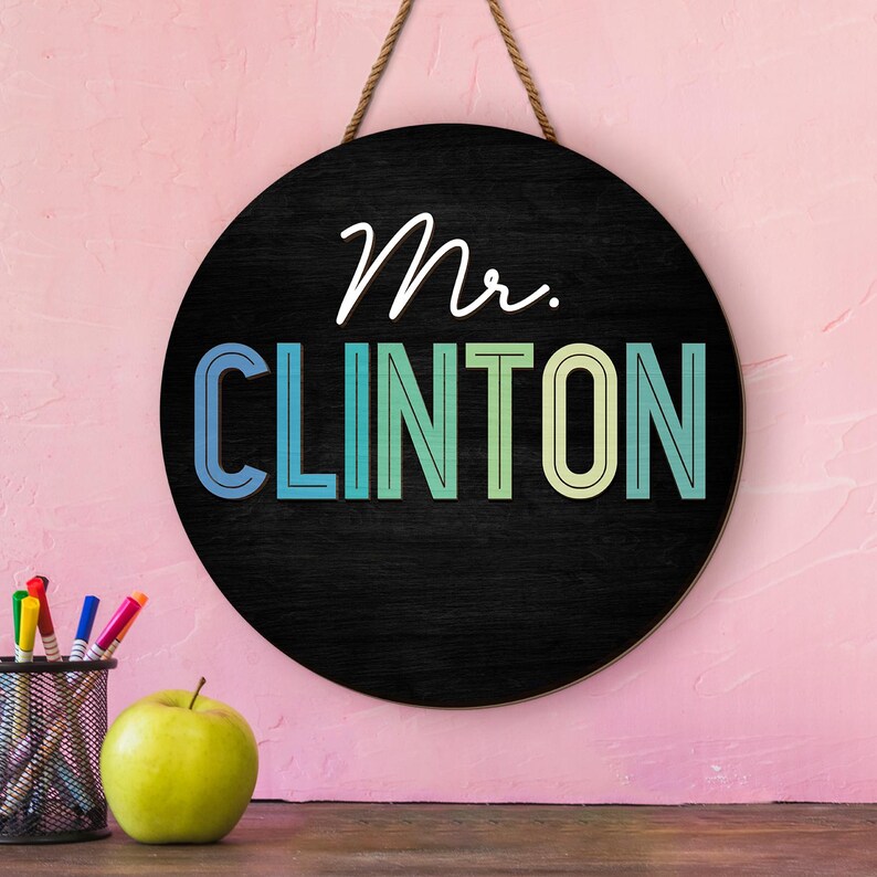 Personalized Teacher Door Hanger: Custom 3D Name Sign - Etsy